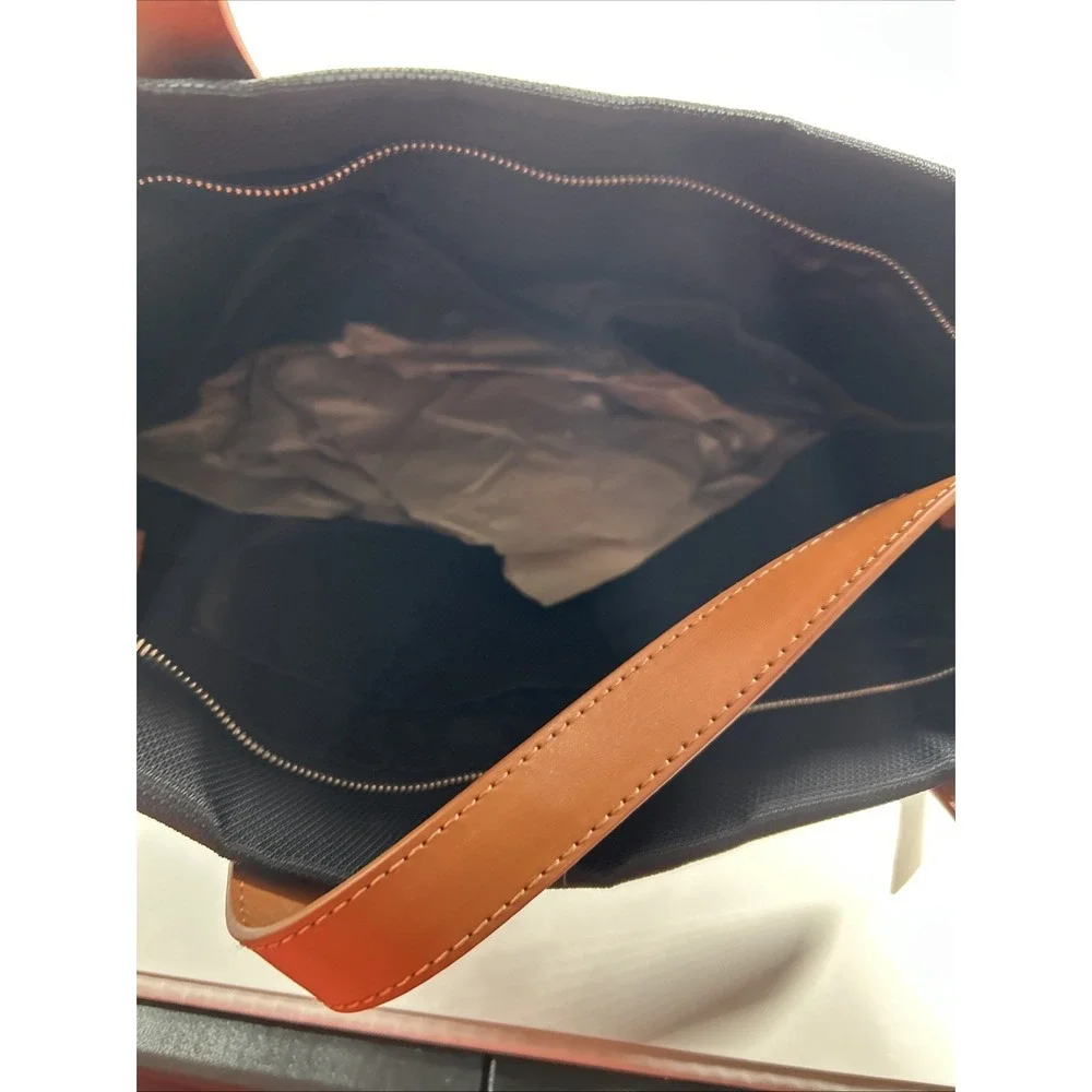 joy mangano‎ handbag Overnight Black Canvas Bag Tote Purse Laptop
